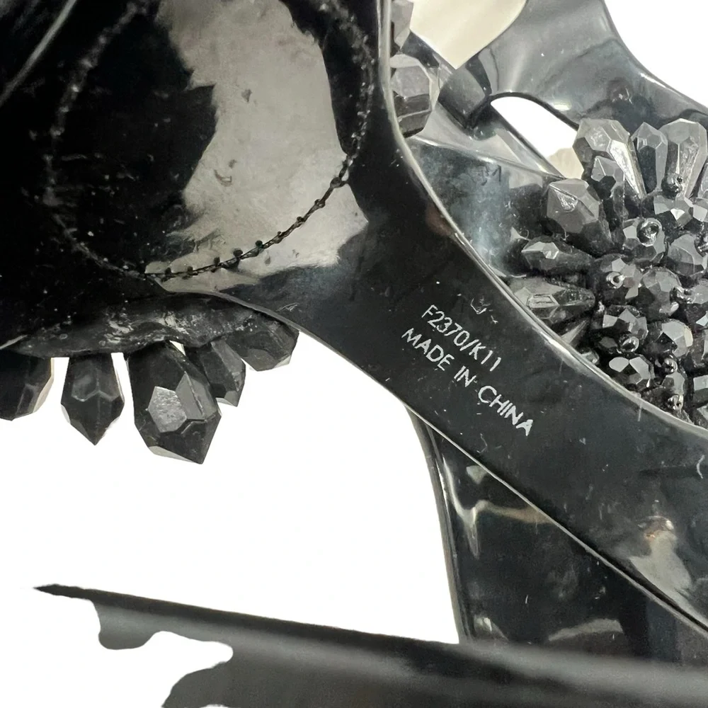 Coach Black Beaded Hilda Jelly‎ Sandals Women Size 5B